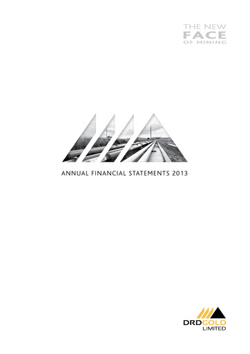 Thumbnail DRDGOLD Financial Statement 2013