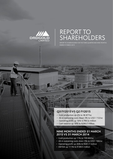 Thumbnail DRDGOLD Quarterly Report 2015-q3