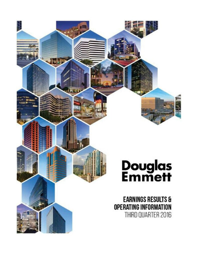 Thumbnail Douglas Emmett Quarterly Report 2016-q3