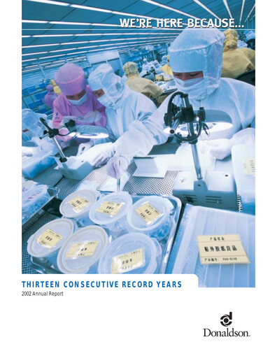 Thumbnail Donaldson Company Annual Report fy2002