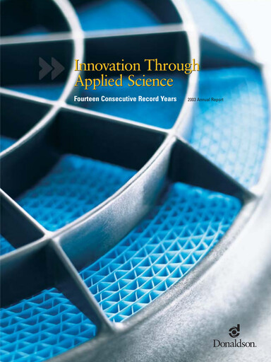 Thumbnail Donaldson Company Annual Report fy2003