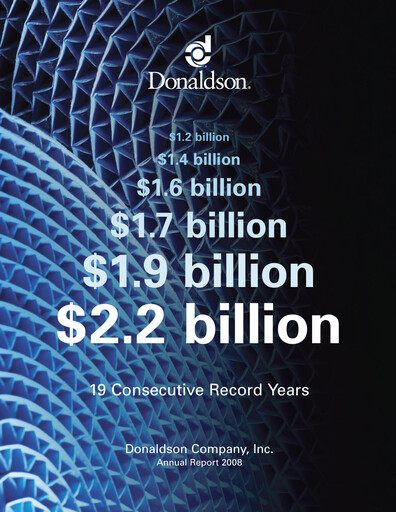 Thumbnail Donaldson Company Annual Report fy2008