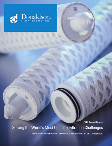 Thumbnail Donaldson Company Annual Report fy2018