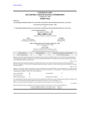 Thumbnail Dillard's
 Quarterly Report 2025-q3