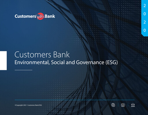 Thumbnail Customers Bancorp
 ESG Report 2020
