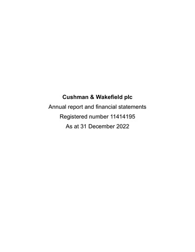 Thumbnail Cushman & Wakefield
 Annual Report 2022