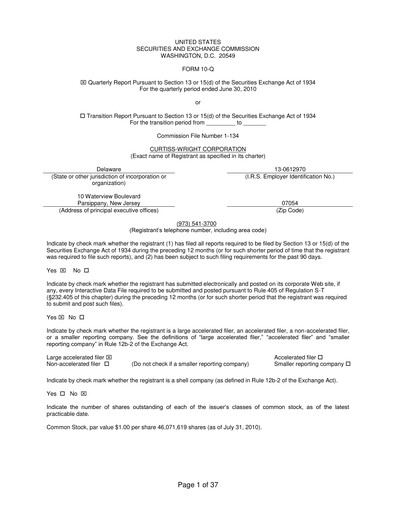 Vorschaubild Curtiss-Wright
 Quartalsbericht 2010-q2