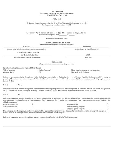 Thumbnail Curtiss-Wright
 Quarterly Report 2021-q2
