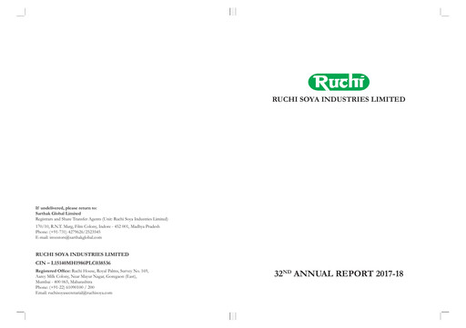 Thumbnail Patanjali Foods Annual Report 2017-2018