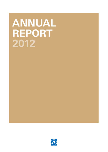 Miniature ZF Commercial Vehicle Control Systems India Rapport annuel 2012