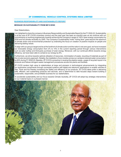 Thumbnail ZF Commercial Vehicle Control Systems India ESG Report 2023