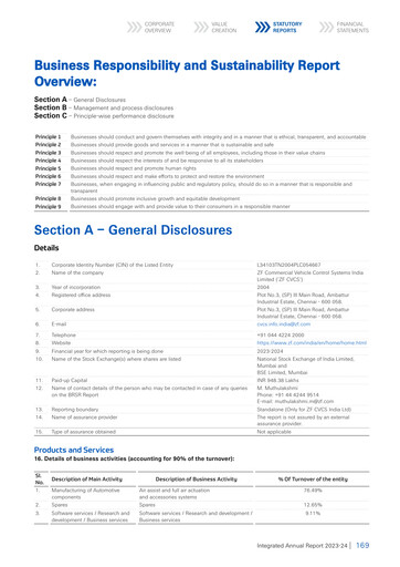 Thumbnail ZF Commercial Vehicle Control Systems India ESG Report 2024