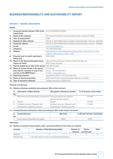 Thumbnail ZF Commercial Vehicle Control Systems India ESG Report 2026