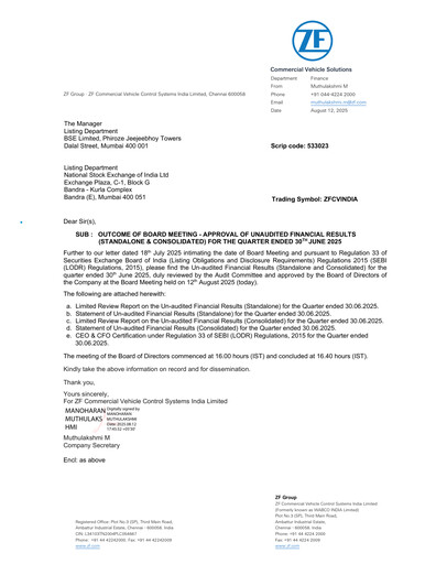 Thumbnail ZF Commercial Vehicle Control Systems India Quarterly Report 2025-q1