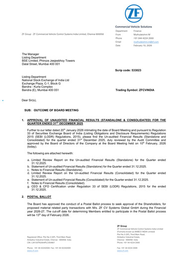 Thumbnail ZF Commercial Vehicle Control Systems India Quarterly Report 2025-q3