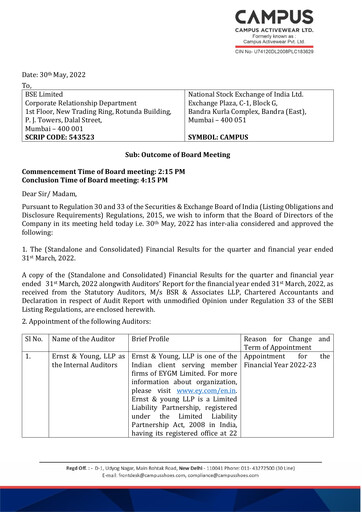 Vorschaubild Campus Activewear Finanzmitteilung fy2022