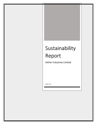 Thumbnail Aether Industries Sustainability Report 2021-2022