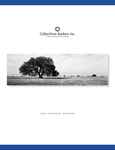 Thumbnail Cullen/Frost Bankers Annual Report 2002