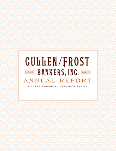 Thumbnail Cullen/Frost Bankers Annual Report 2011