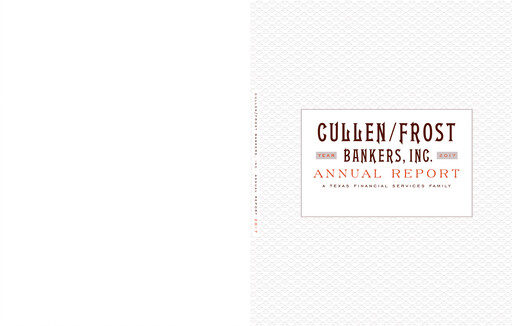 Thumbnail Cullen/Frost Bankers Annual Report 2017
