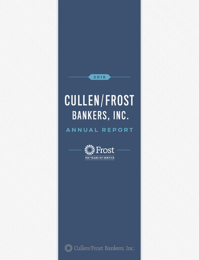 Thumbnail Cullen/Frost Bankers Annual Report 2018