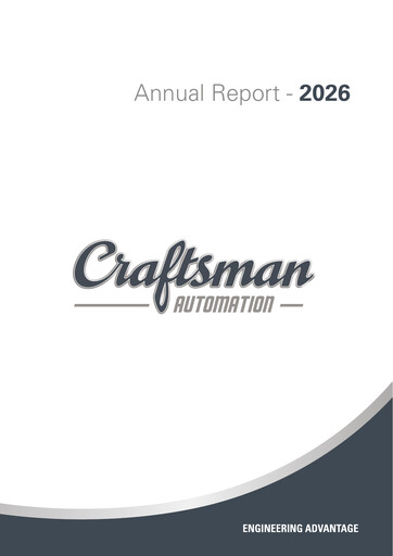 Thumbnail Craftsman Automation Annual Report 2025-2026