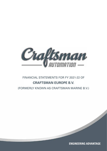 Thumbnail Craftsman Automation Financial Statement 2021-2022