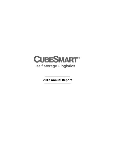 Thumbnail CubeSmart
 Annual Report 2012