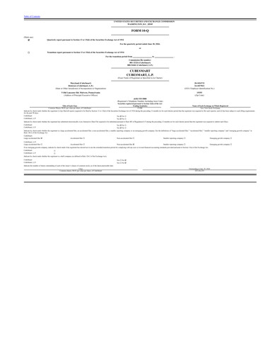 Thumbnail CubeSmart
 Quarterly Report 2026-q2