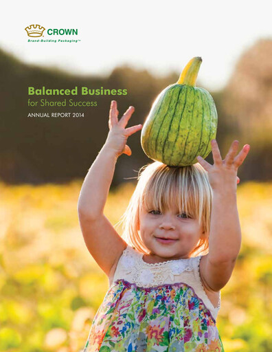 Thumbnail Crown Holdings
 Annual Report 2014
