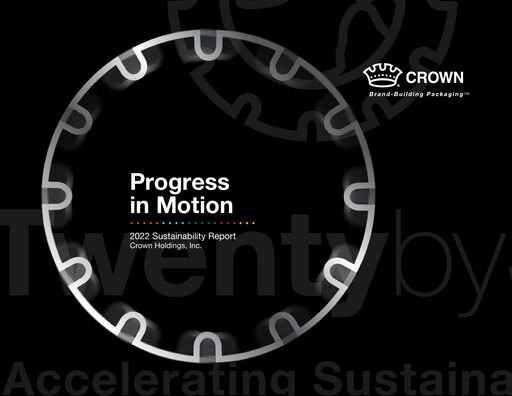 Thumbnail Crown Holdings
 Sustainability Report 2022