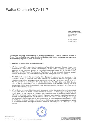 Thumbnail Cosmo First Quarterly Report 2019-q1