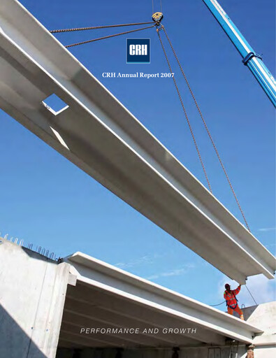Thumbnail Cement Roadstone Holding
 Annual Report 2007