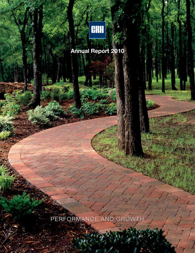 Thumbnail Cement Roadstone Holding
 Annual Report 2010
