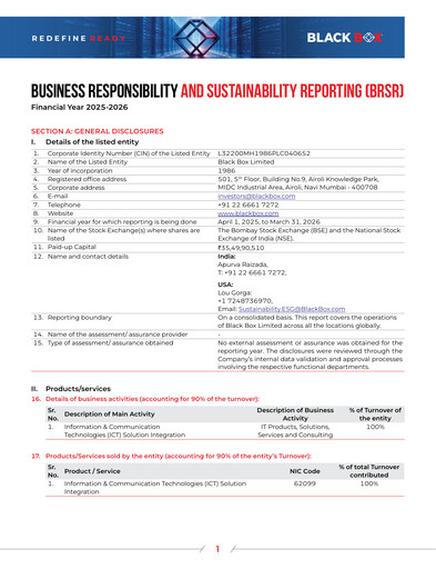 Thumbnail Black Box ESG Report 2025-2026