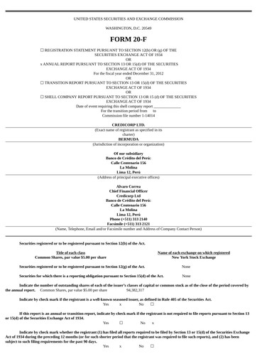 Thumbnail Credicorp Annual Report 2012