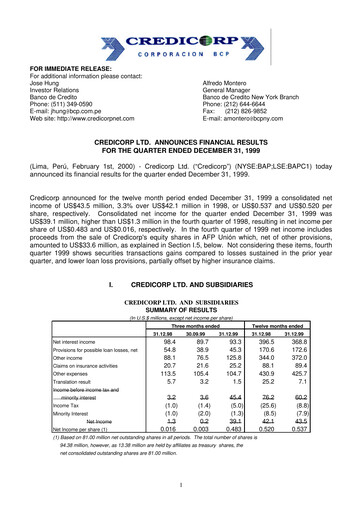Thumbnail Credicorp Quarterly Report 1999-q4