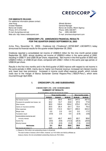 Thumbnail Credicorp Quarterly Report 2003-q3