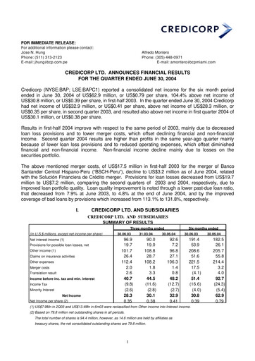 Thumbnail Credicorp Quarterly Report 2004-q2