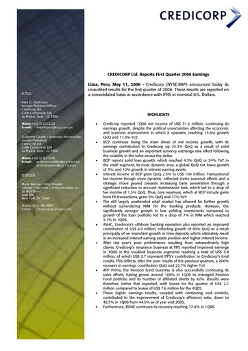 Thumbnail Credicorp Quarterly Report 2006-q1