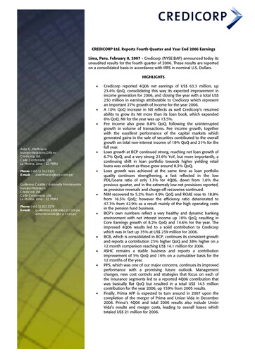 Thumbnail Credicorp Quarterly Report 2006-q4