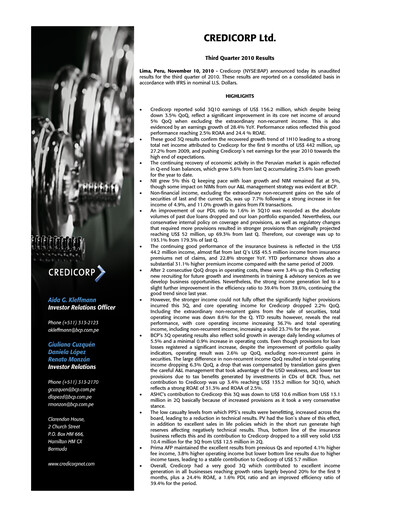 Thumbnail Credicorp Quarterly Report 2010-q3