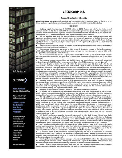 Thumbnail Credicorp Quarterly Report 2012-q2