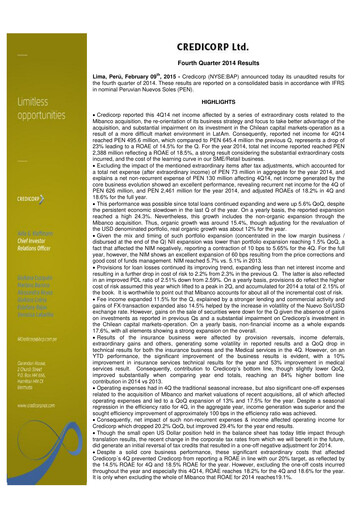 Thumbnail Credicorp Quarterly Report 2014-q4