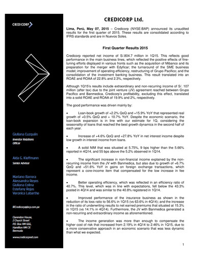 Thumbnail Credicorp Quarterly Report 2015-q1