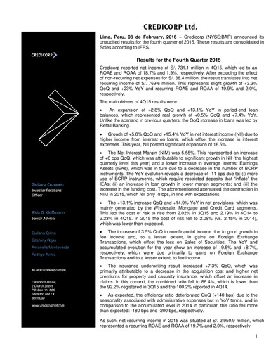 Thumbnail Credicorp Quarterly Report 2015-q4