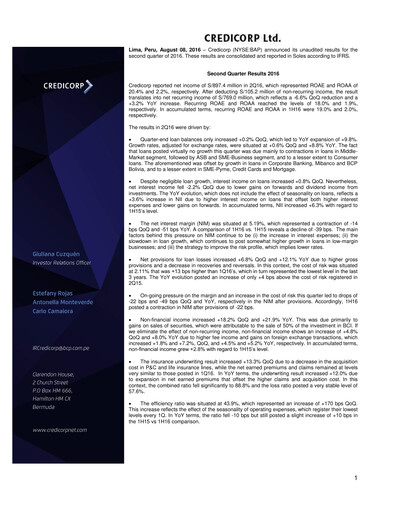 Thumbnail Credicorp Quarterly Report 2016-q2