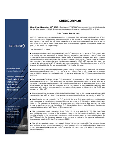 Thumbnail Credicorp Quarterly Report 2017-q3