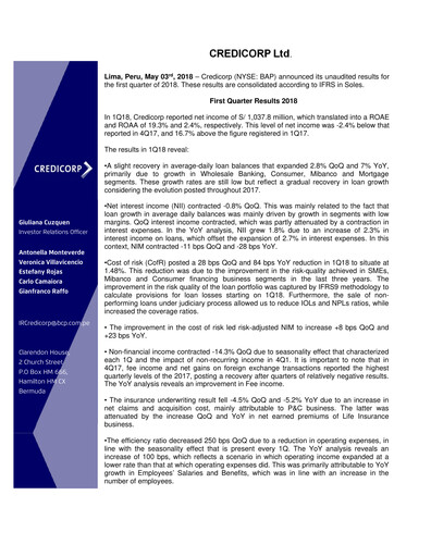 Thumbnail Credicorp Quarterly Report 2018-q1
