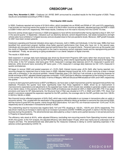 Thumbnail Credicorp Quarterly Report 2020-q3
